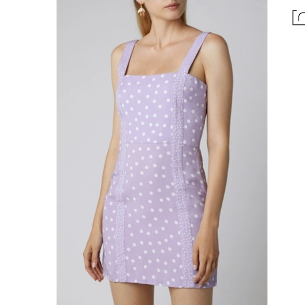 Solid & Stripes Lavender Polka Dot Mini Dress View 2
